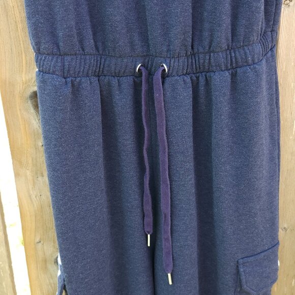 COZY La Vie En Rose Women's Jumpsuit ROMPER Size Medium NAVY Cargo Style Romper - Picture 5 of 8